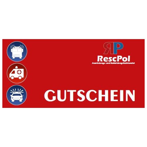 Geschenk-Gutschein RescPol 25,00 Euro per Post