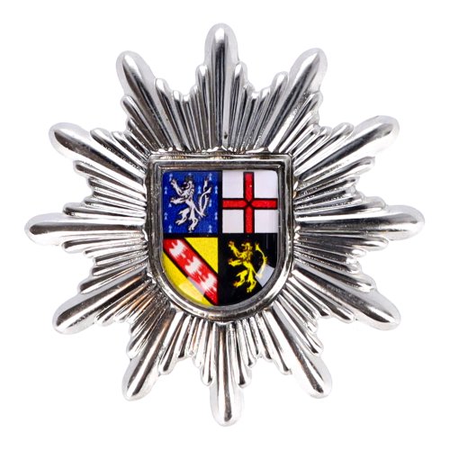 Mützenstern Polizei Saarland silber
