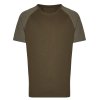 T-Shirt steingrau/oliv