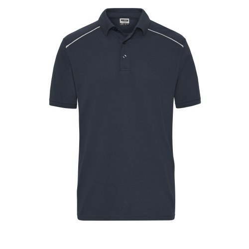 Polo-Shirt SOLID mit Reflexpaspel navy Gr&ouml;&szlig;e S