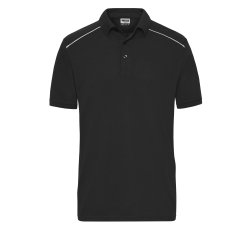 Polo-Shirt SOLID mit Reflexpaspel black Gr&ouml;&szlig;e S