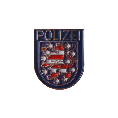 Pin Polizeiwappen Th&uuml;ringen blau