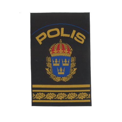 Abzeichen Polis Schweden mit Eichenlaub