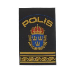 Abzeichen Polis Schweden mit Eichenlaub