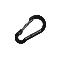 Karabinerhaken 4mm x 5cm schwarz