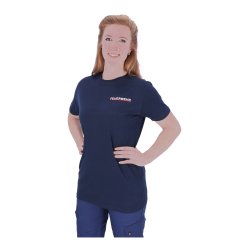 T-Shirt Feuerwehr mit Einstickung blau