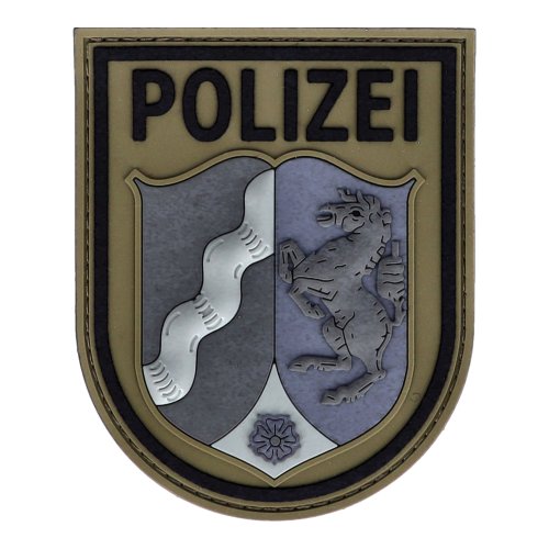 Rubberpatch Polizei Nordrhein Westfalen - steingrau/oliv