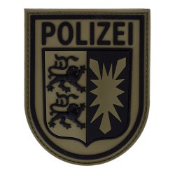 Rubberpatch Polizei Schleswig-Holstein - steingrau/oliv