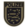 Rubberpatch Polizei Th&uuml;ringen - steingrau/oliv