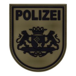 Rubberpatch Polizei Bremen - steingrau/oliv