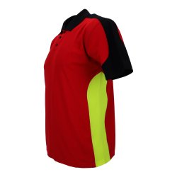Polo-Shirt RescPol 2020 leuchtgelb/rot/schwarz XL