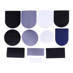 Klettzuschnitt (Haken) grau wappenförmig, ca. 8,5 x...