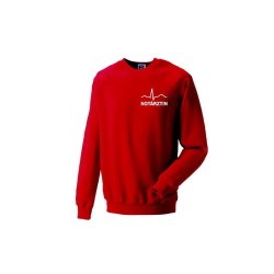 Sweatshirt Not&auml;rztin rot Aufdruckfarbe silber-reflex M