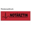 Sweatshirt Notärztin rot Aufdruckfarbe silber-reflex M