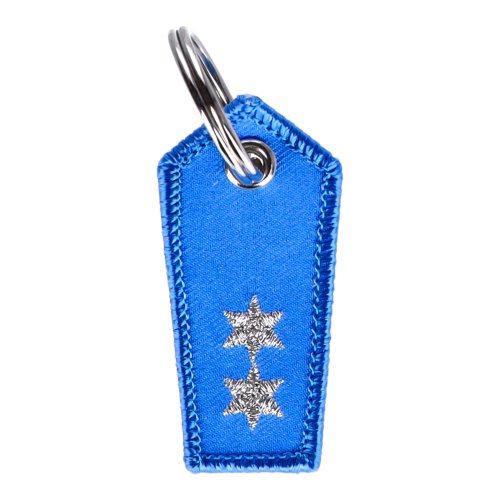 2 Sterne silber Dienstgradabzeichen Polizei Schlüsselanhänger DGA