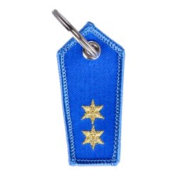 Dienstgradabzeichen Polizei 1 Stern silber Schlüsselanhänger DGA 