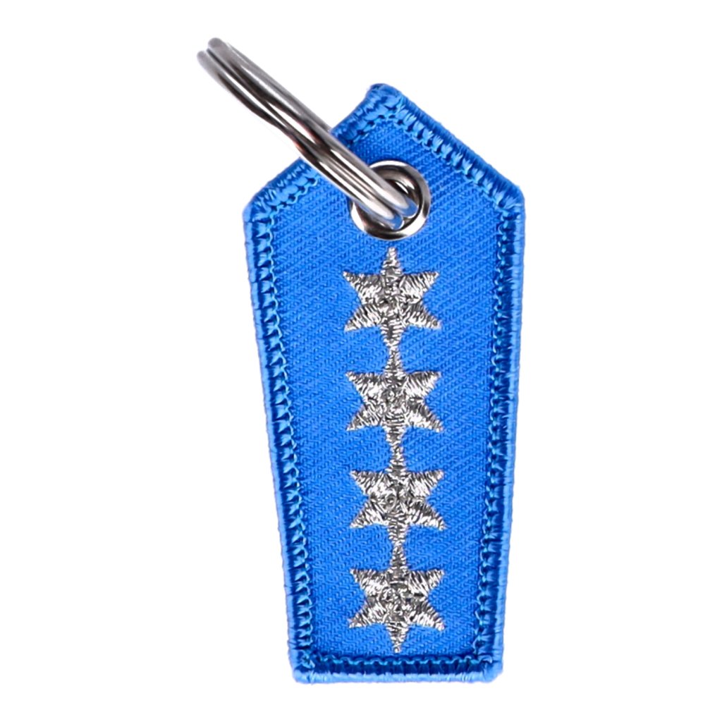 4 Stück Stern Karabiner Schlüsselanhänger - Zinklegierung Gold Silber Schwarz