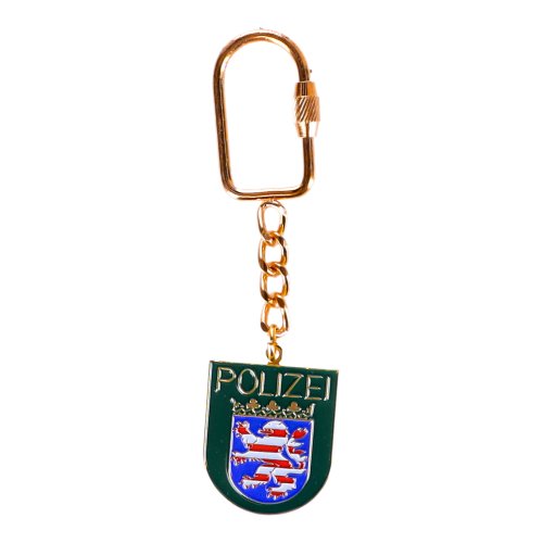 Schlüsselanhänger Polizei Hessen Wappen grün (Kette)