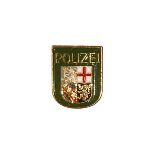 Pin Polizeiwappen Saarland gr&uuml;n