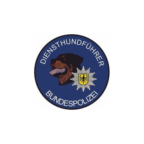 Aufkleber Diensthundführer Bundespolizei Rottweiler (Hinterglas)