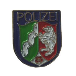 Pin Polizeiwappen NRW blau