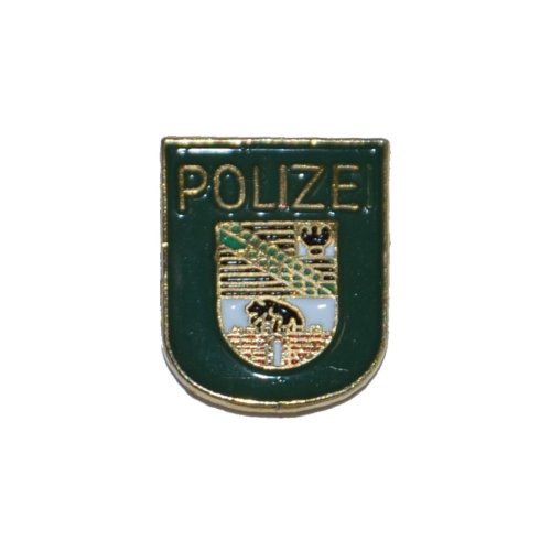 Pin Polizeiwappen Sachsen-Anhalt gr&uuml;n
