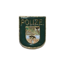 Pin Polizeiwappen Sachsen-Anhalt gr&uuml;n