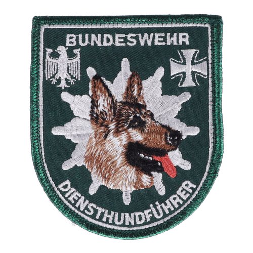 Aufn&auml;her Bundeswehr Diensthundf&uuml;hrer gr&uuml;n (Sch&auml;ferhund) ohne Klett