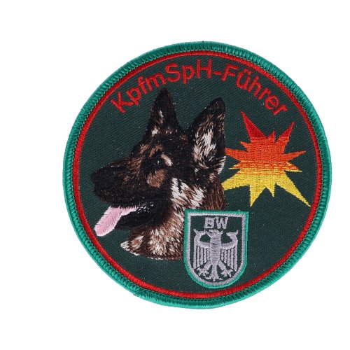 Aufn&auml;her Bundeswehr Kampfmittelsp&uuml;rhundf&uuml;hrer Sch&auml;ferhund mit Klett