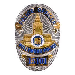 Badge LAPD Hollywood Police Officer 15101