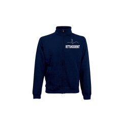 Sweatjacke Rettungsdienst blau Aufdruckfarbe weiß