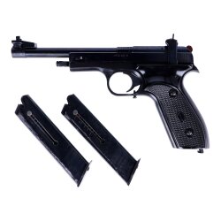 Pistole Margolin Kaliber .22lr mit Zubehörbox