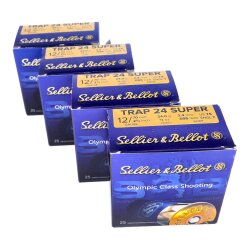 S&B Schrotpatronen 12/70 2,4mm/24g TRAP 24 Super (100...