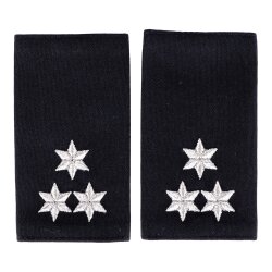 Schulterschlaufen 3 Sterne silber versetzt