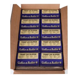 S&B Schrotpatronen 12/70 2,4mm/24g TRAP 24 Super (250 Schuss)