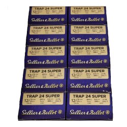 S&B Schrotpatronen 12/70 2,4mm/24g TRAP 24 Super (250 Schuss)