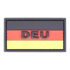 Rubberpatch Flagge Deutschland "DEU" 3 x 5,5cm schwarz/rot
