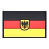 Rubberpatch Flagge Deutschland mit Bundesadler 5 x 8cm schwarz/rot