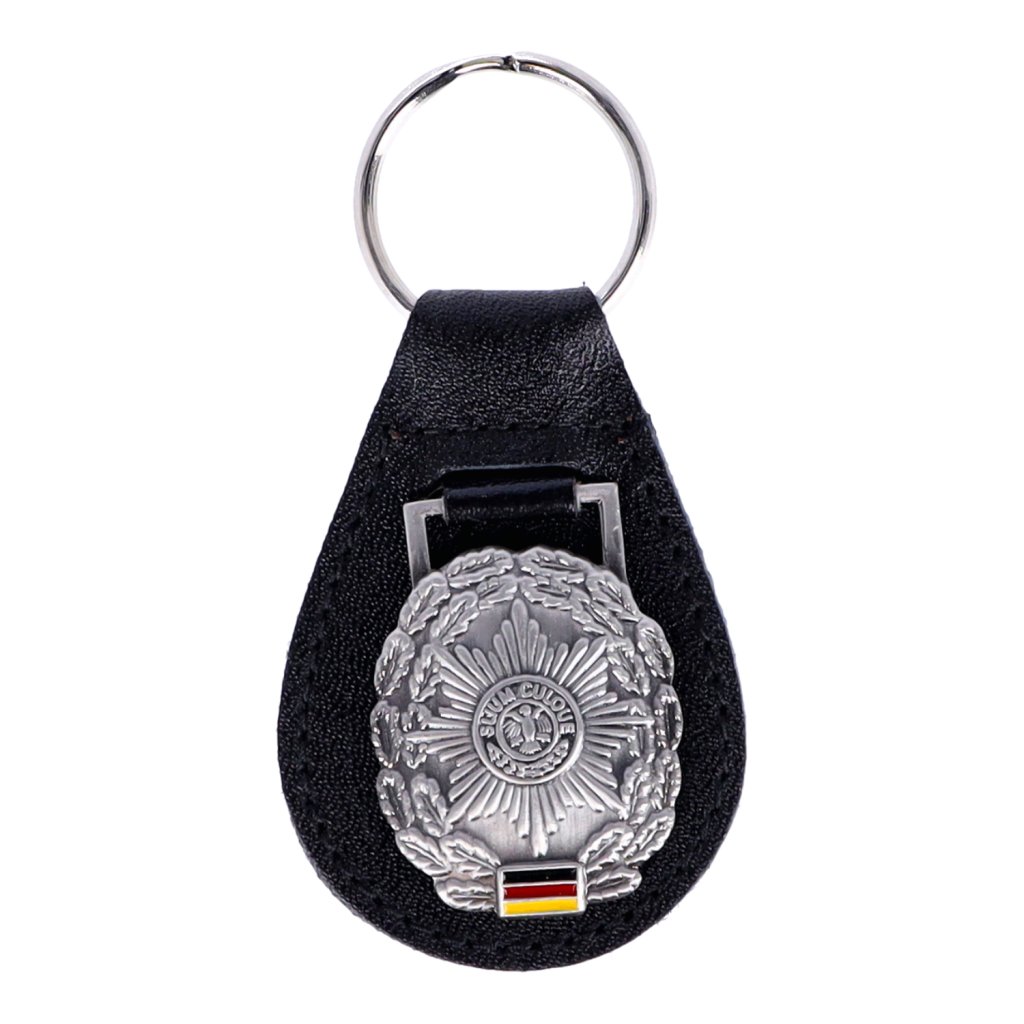 Schlüsselanhänger Polizei Brandenburg Lederrücken mit Schlüsselring