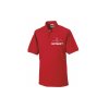 Polo-Shirt Notarzt rot Aufdruckfarbe wei&szlig; XL