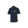 Polo-Shirt Not&auml;rztin blau Aufdruckfarbe silber-reflektierend 2XL