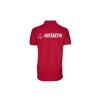 Polo-Shirt Not&auml;rztin rot Aufdruckfarbe wei&szlig; 3XL
