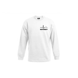 Sweatshirt Notarzt weiß Aufdruckfarbe schwarz XL