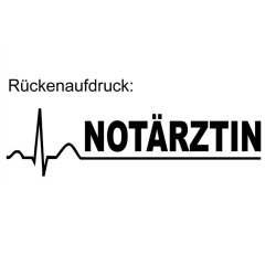 Sweatshirt Notärztin weiß Aufdruckfarbe schwarz S