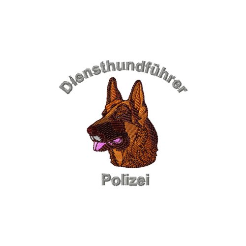 Sweat-Shirt Diensthundef&uuml;hrer dunkelblau M Motiv Sch&auml;ferhund Polizei
