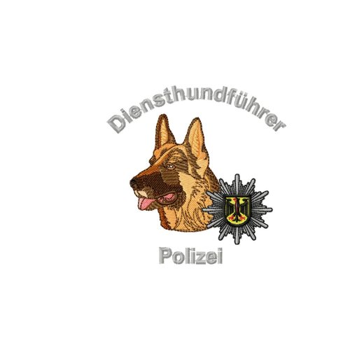 Fleecejacke Diensthundef&uuml;hrer dunkelblau M Motiv Sch&auml;ferhund Bundespolizei