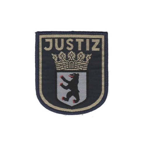 Abzeichen Justiz Berlin blau gewebt