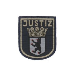Abzeichen Justiz Berlin blau gewebt