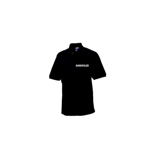 Polo-Shirt BUNDESPOLIZEI blau Aufdruckfarbe silber-reflektierend XL