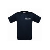 T-Shirt POLIZEI blau Aufdruckfarbe silber XS